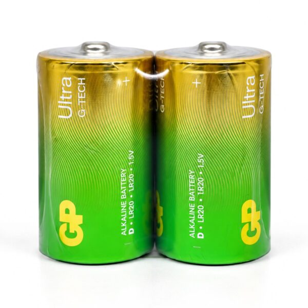 סוללות אלקליין GP Ultra בגודל D – זוג (LR20)
